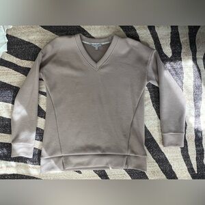 Marc New York Andrew Marc Taupe Women’s V-Neck Sweater